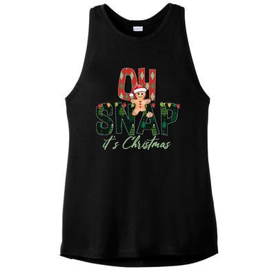 Gingerbread Man Oh Snap Christmas Funny Cookie Baking Ladies PosiCharge Tri-Blend Wicking Tank