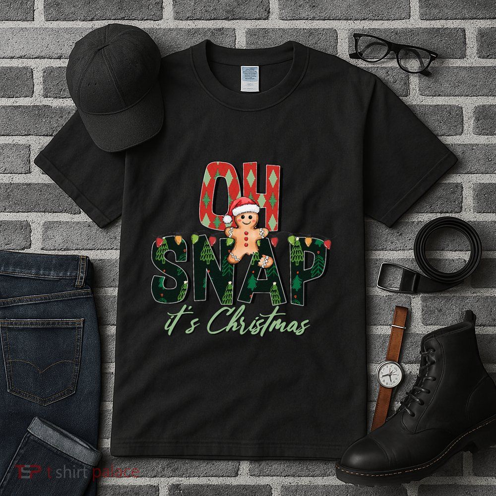 Gingerbread Man Oh Snap Christmas Funny Cookie Baking Tall T-Shirt