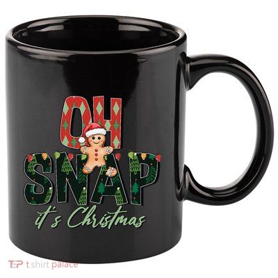 Gingerbread Man Oh Snap Christmas Funny Cookie Baking 11oz C Handle Ceramic Mug