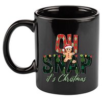 Gingerbread Man Oh Snap Christmas Funny Cookie Baking 11oz C Handle Ceramic Mug