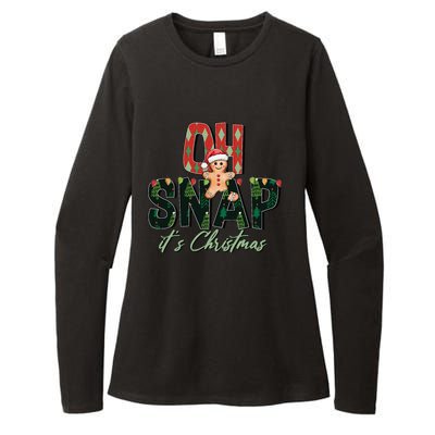 Gingerbread Man Oh Snap Christmas Funny Cookie Baking Womens CVC Long Sleeve Shirt