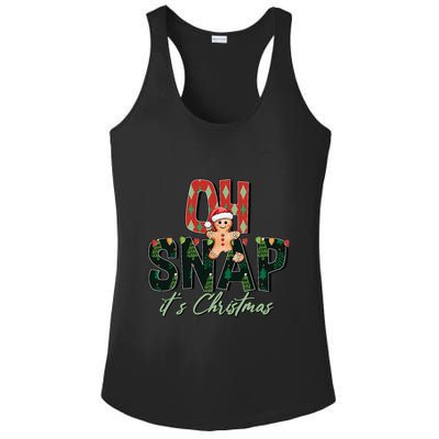Gingerbread Man Oh Snap Christmas Funny Cookie Baking Ladies PosiCharge Competitor Racerback Tank