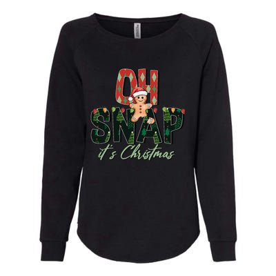 Gingerbread Man Oh Snap Christmas Funny Cookie Baking Womens California Wash Sweatshirt