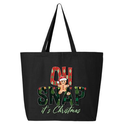 Gingerbread Man Oh Snap Christmas Funny Cookie Baking 25L Jumbo Tote