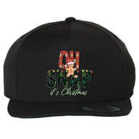 Gingerbread Man Oh Snap Christmas Funny Cookie Baking Wool Snapback Cap