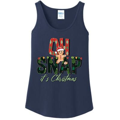 Gingerbread Man Oh Snap Christmas Funny Cookie Baking Ladies Essential Tank