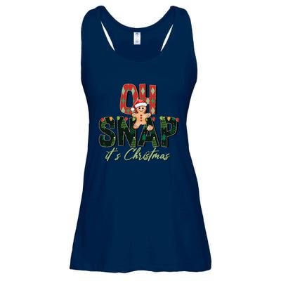 Gingerbread Man Oh Snap Christmas Funny Cookie Baking Ladies Essential Flowy Tank