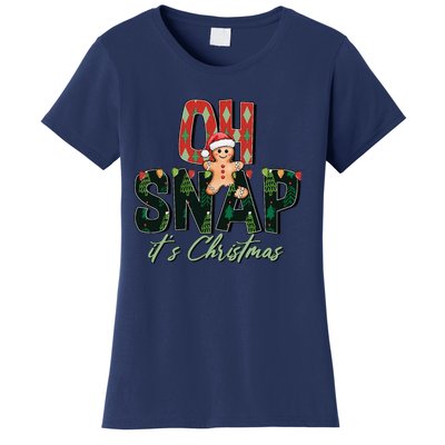 Gingerbread Man Oh Snap Christmas Funny Cookie Baking Women's T-Shirt