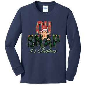 Gingerbread Man Oh Snap Christmas Funny Cookie Baking Kids Long Sleeve Shirt