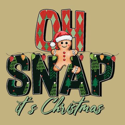 Gingerbread Man Oh Snap Christmas Funny Cookie Baking T-Shirt