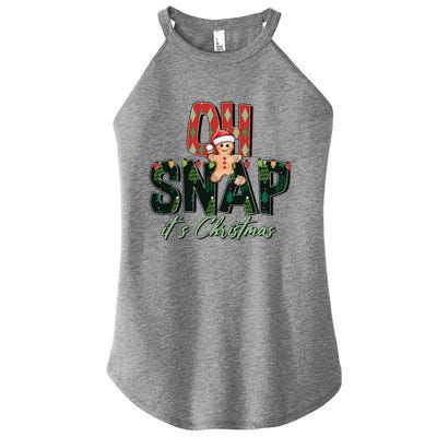 Gingerbread Man Oh Snap Christmas Funny Cookie Baking Women’s Perfect Tri Rocker Tank