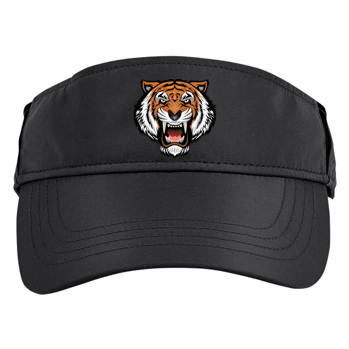 Growling Mouth Open Bengal Tiger Adult Drive Performance Visor