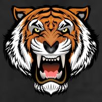 Growling Mouth Open Bengal Tiger Adult Drive Performance Visor