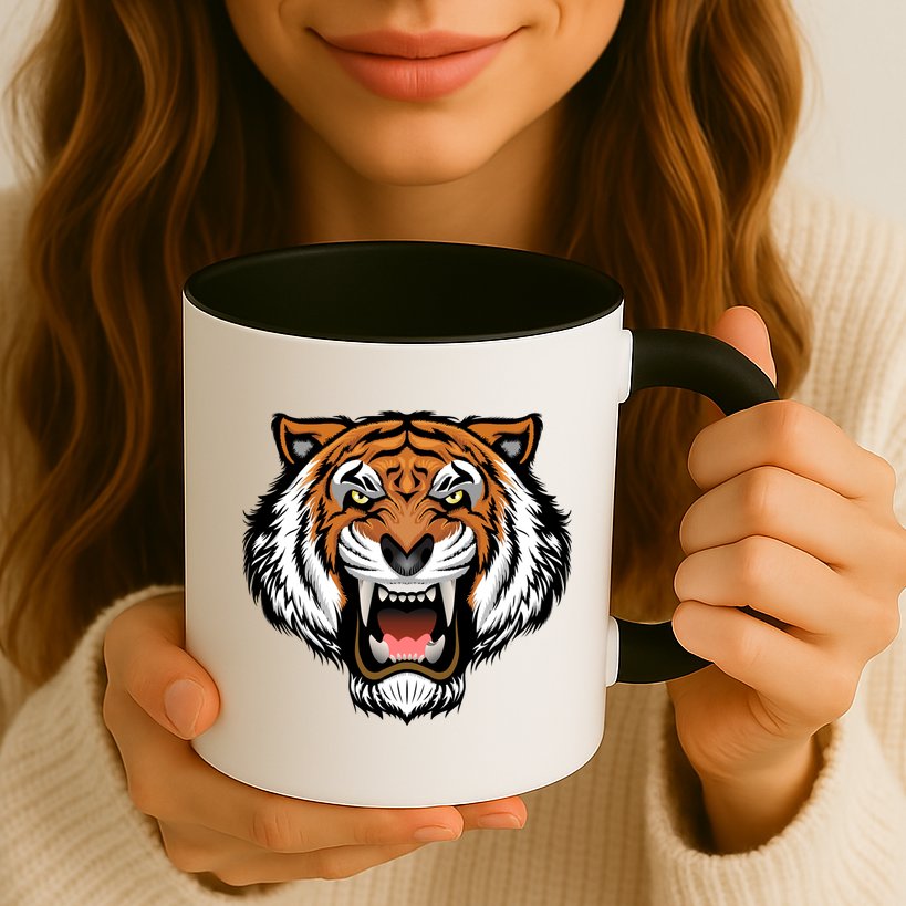 Growling Mouth Open Bengal Tiger Mug