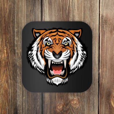 Growling Mouth Open Bengal Tiger Coaster