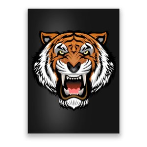 Growling Mouth Open Bengal Tiger Poster