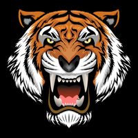 Growling Mouth Open Bengal Tiger Tie-Dye T-Shirt