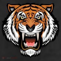 Growling Mouth Open Bengal Tiger Trucker Hat