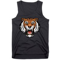 Growling Mouth Open Bengal Tiger Tank Top