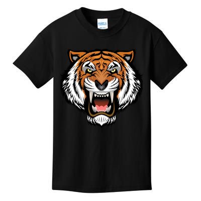 Growling Mouth Open Bengal Tiger Kids T-Shirt