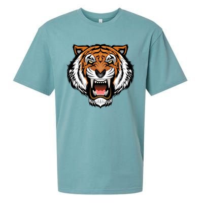 Growling Mouth Open Bengal Tiger Sueded Cloud Jersey T-Shirt