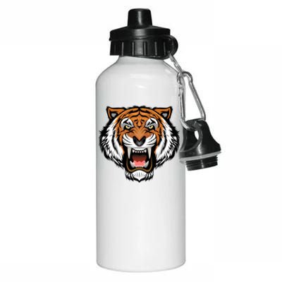 Growling Mouth Open Bengal Tiger Aluminum Water Bottle