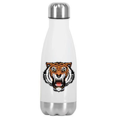 Growling Mouth Open Bengal Tiger Stainless Steel Insulated Water Bottle