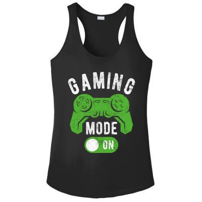 Gaming Mode On Funny Gamer Life Cool Novelty Gamer Gift Ladies PosiCharge Competitor Racerback Tank