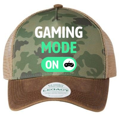 Gaming Mode On Cool Unique Gamer Video Games Fun Gift Legacy Tie Dye Trucker Hat