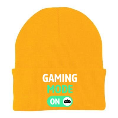 Gaming Mode On Cool Unique Gamer Video Games Fun Gift Knit Cap Winter Beanie