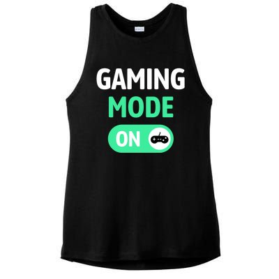 Gaming Mode On Cool Unique Gamer Video Games Fun Gift Ladies PosiCharge Tri-Blend Wicking Tank