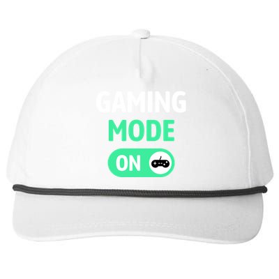 Gaming Mode On Cool Unique Gamer Video Games Fun Gift Snapback Five-Panel Rope Hat