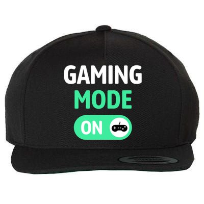 Gaming Mode On Cool Unique Gamer Video Games Fun Gift Wool Snapback Cap