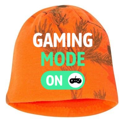 Gaming Mode On Cool Unique Gamer Video Games Fun Gift Kati - Camo Knit Beanie