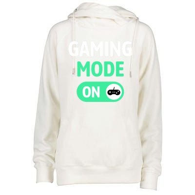 Gaming Mode On Cool Unique Gamer Video Games Fun Gift Womens Funnel Neck Pullover Hood