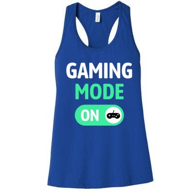 Gaming Mode On Cool Unique Gamer Video Games Fun Gift Women's Racerback Tank