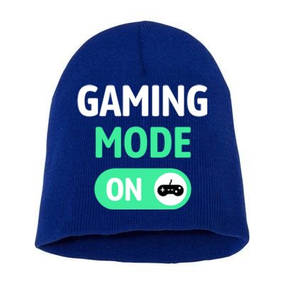 Gaming Mode On Cool Unique Gamer Video Games Fun Gift Short Acrylic Beanie