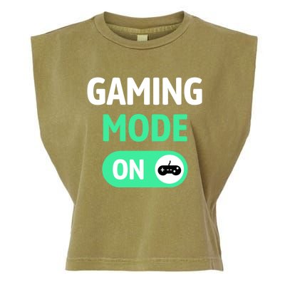 Gaming Mode On Cool Unique Gamer Video Games Fun Gift Garment-Dyed Women's Muscle Tee