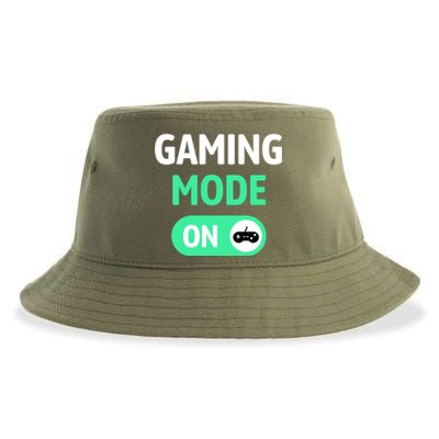 Gaming Mode On Cool Unique Gamer Video Games Fun Gift Sustainable Bucket Hat