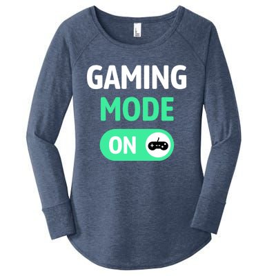 Gaming Mode On Cool Unique Gamer Video Games Fun Gift Women's Perfect Tri Tunic Long Sleeve Shirt