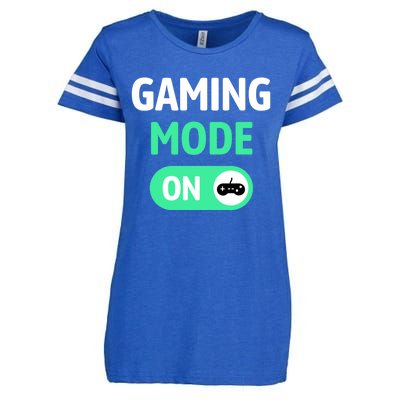 Gaming Mode On Cool Unique Gamer Video Games Fun Gift Enza Ladies Jersey Football T-Shirt