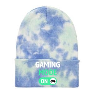 Gaming Mode On Cool Unique Gamer Video Games Fun Gift Tie Dye 12in Knit Beanie