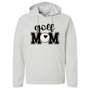 Golf Mom Of A Golf Player Mother Golfing Mama Cool Gift Performance Fleece Hoodie