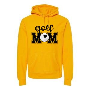 Golf Mom Of A Golf Player Mother Golfing Mama Cool Gift Premium Hoodie