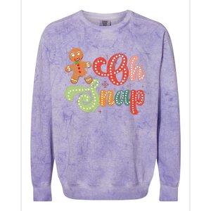 Gingerbread Man Oh Snap Christmas Colorblast Crewneck Sweatshirt