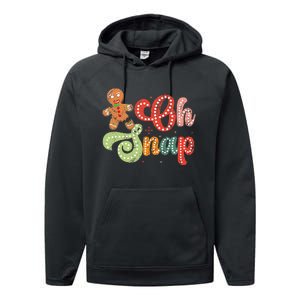 Gingerbread Man Oh Snap Christmas Performance Fleece Hoodie