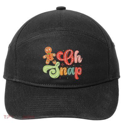 Gingerbread Man Oh Snap Christmas 7-Panel Snapback Hat