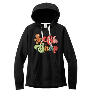 Gingerbread Man Oh Snap Christmas Women's Fleece Hoodie