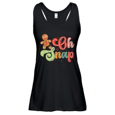 Gingerbread Man Oh Snap Christmas Ladies Essential Flowy Tank