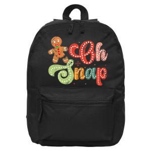 Gingerbread Man Oh Snap Christmas 16 in Basic Backpack